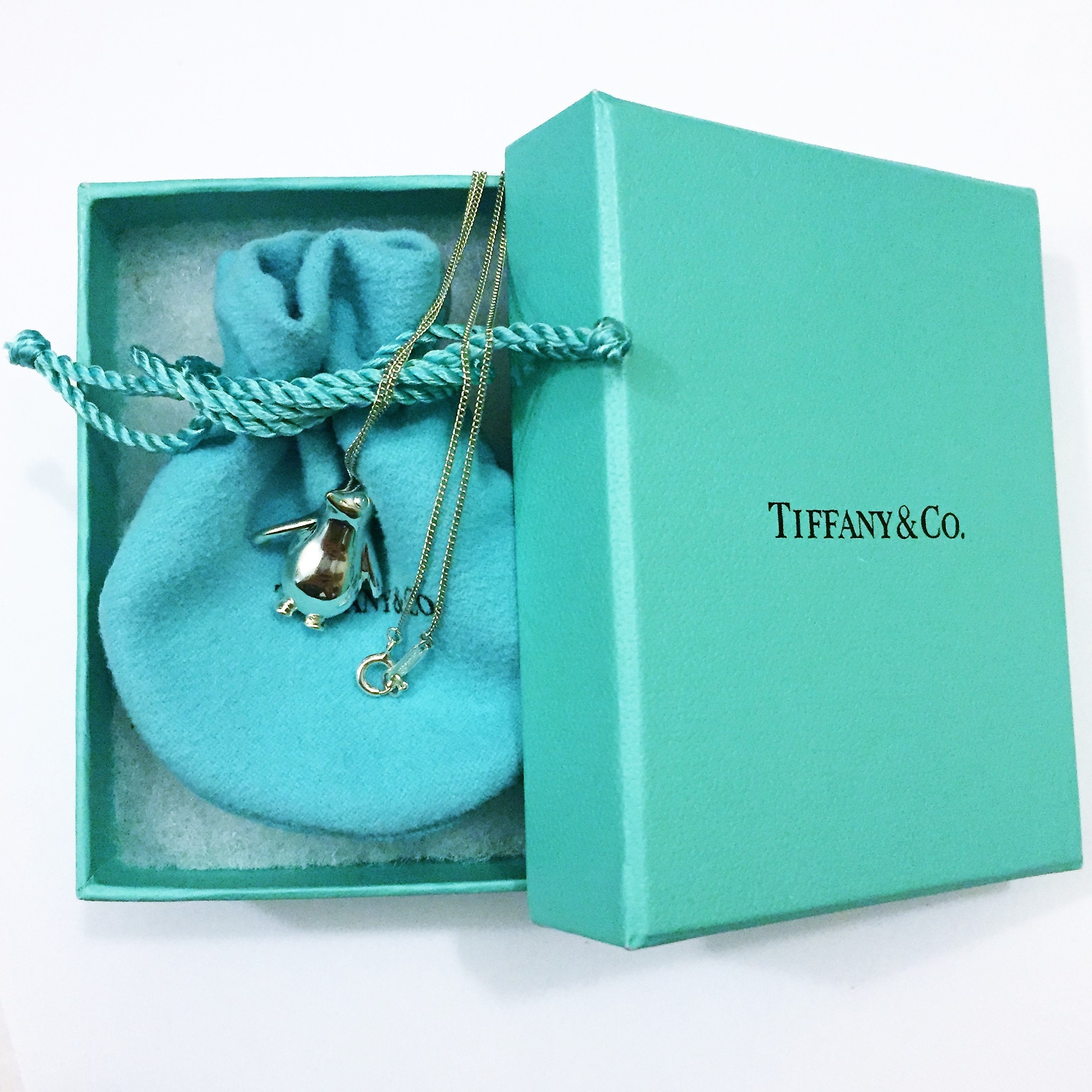 Collana con ciondolo a forma di pinguino in argento sterling 925 con