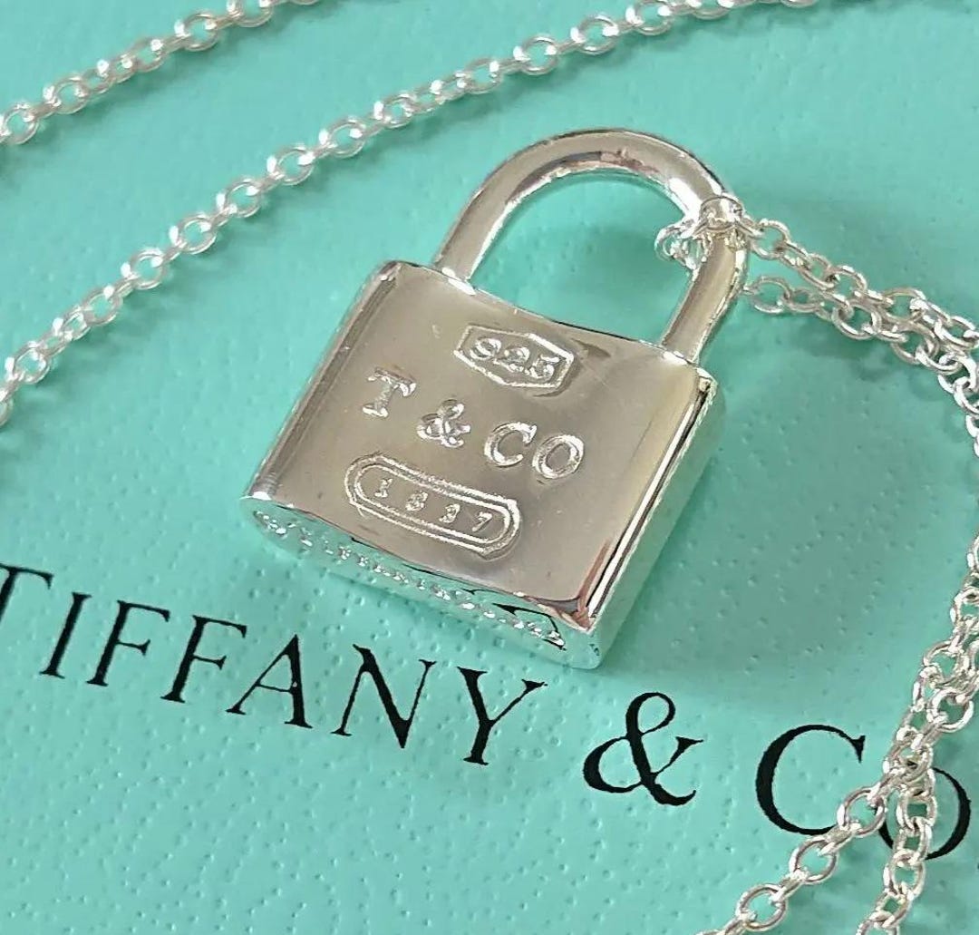 Tiffany & Co. 1837 Lock Pendant Necklace (thicker Chain and Clasp