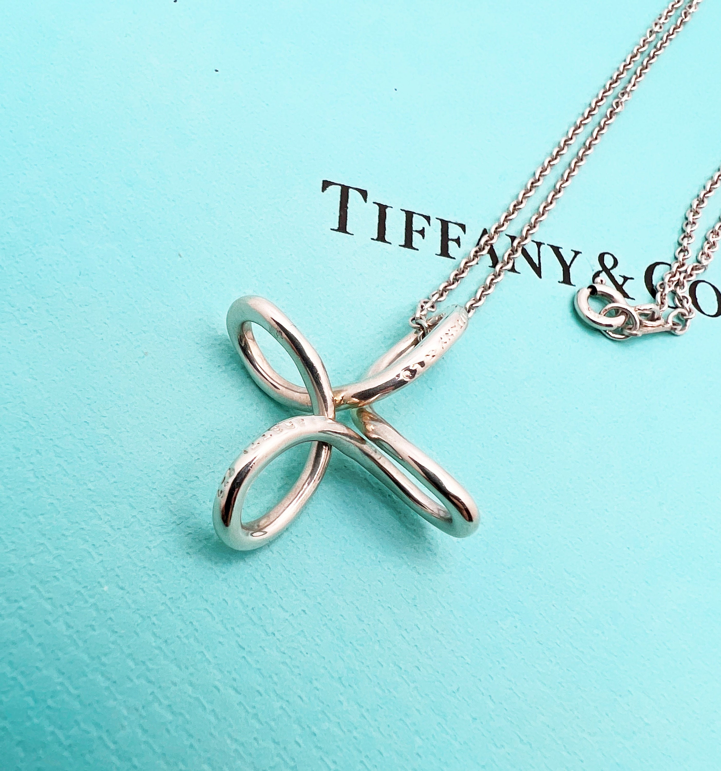 Tiffany Co. Elsa Peretti Infinity Cross Large Long Thicker