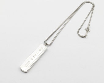Tiffany 1837 Bar Pendant Necklace - Etsy