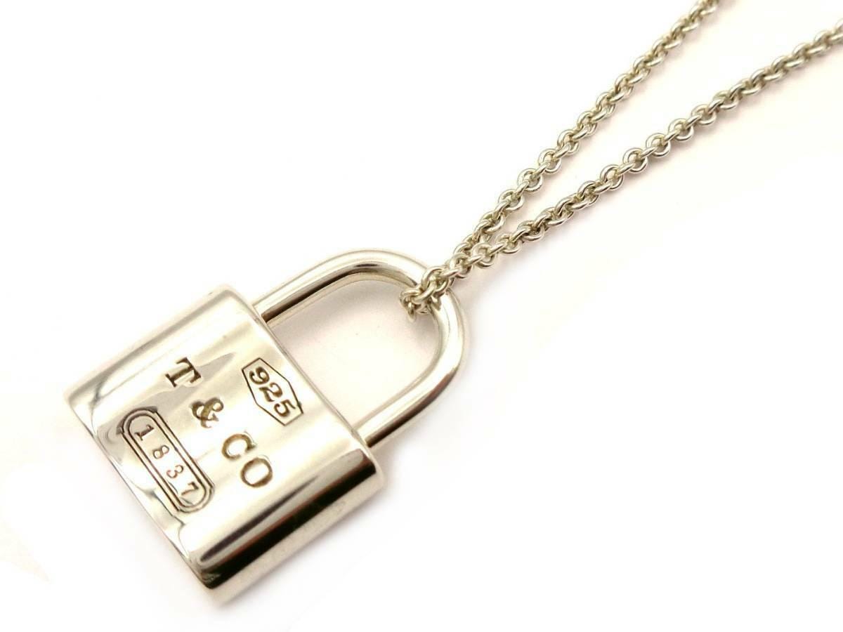 Tiffany & Co. 1837 Lock Pendant Necklace (thicker Chain and Clasp