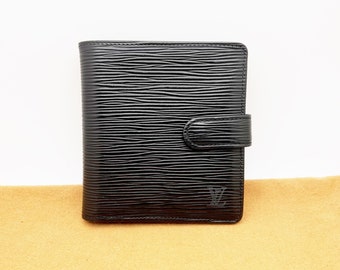 Louis Vuitton Black Epi Leather Porte-billets Billfold Wallet