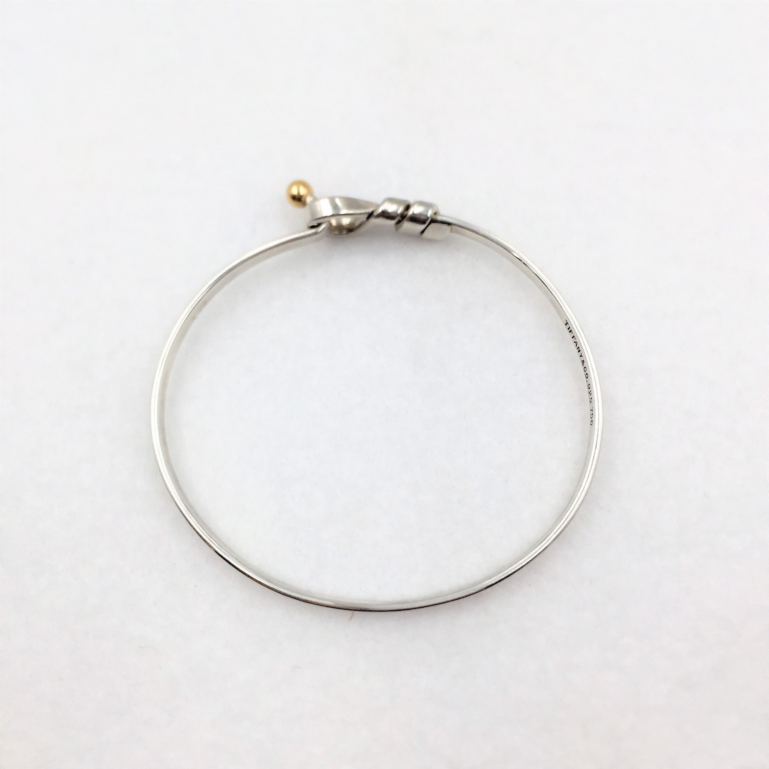 TIFFANY 18K Silver Hook and Eye Love Knot Bracelet - Etsy