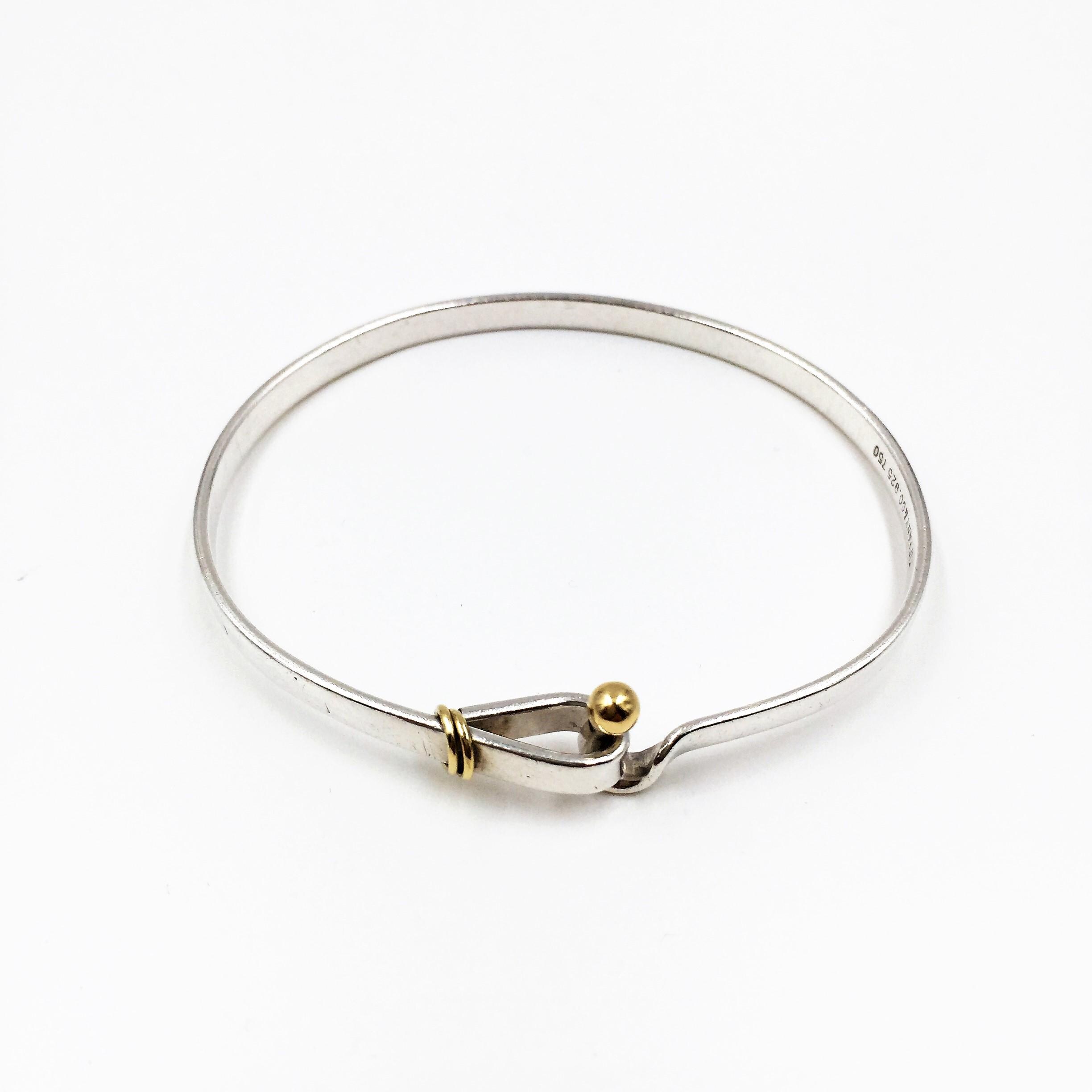 希少な1997年製ティファニー18金ゴールド＆シルバーフック＆アイ