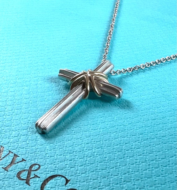 Buy Tiffany & Co. Sterling Silver Signature X Necklace Online in India -  Etsy