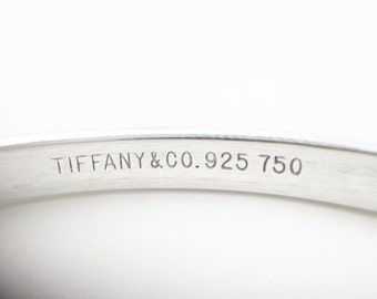 希少なティファニー 18Kゴールド＆シルバー フック＆アイ バングル