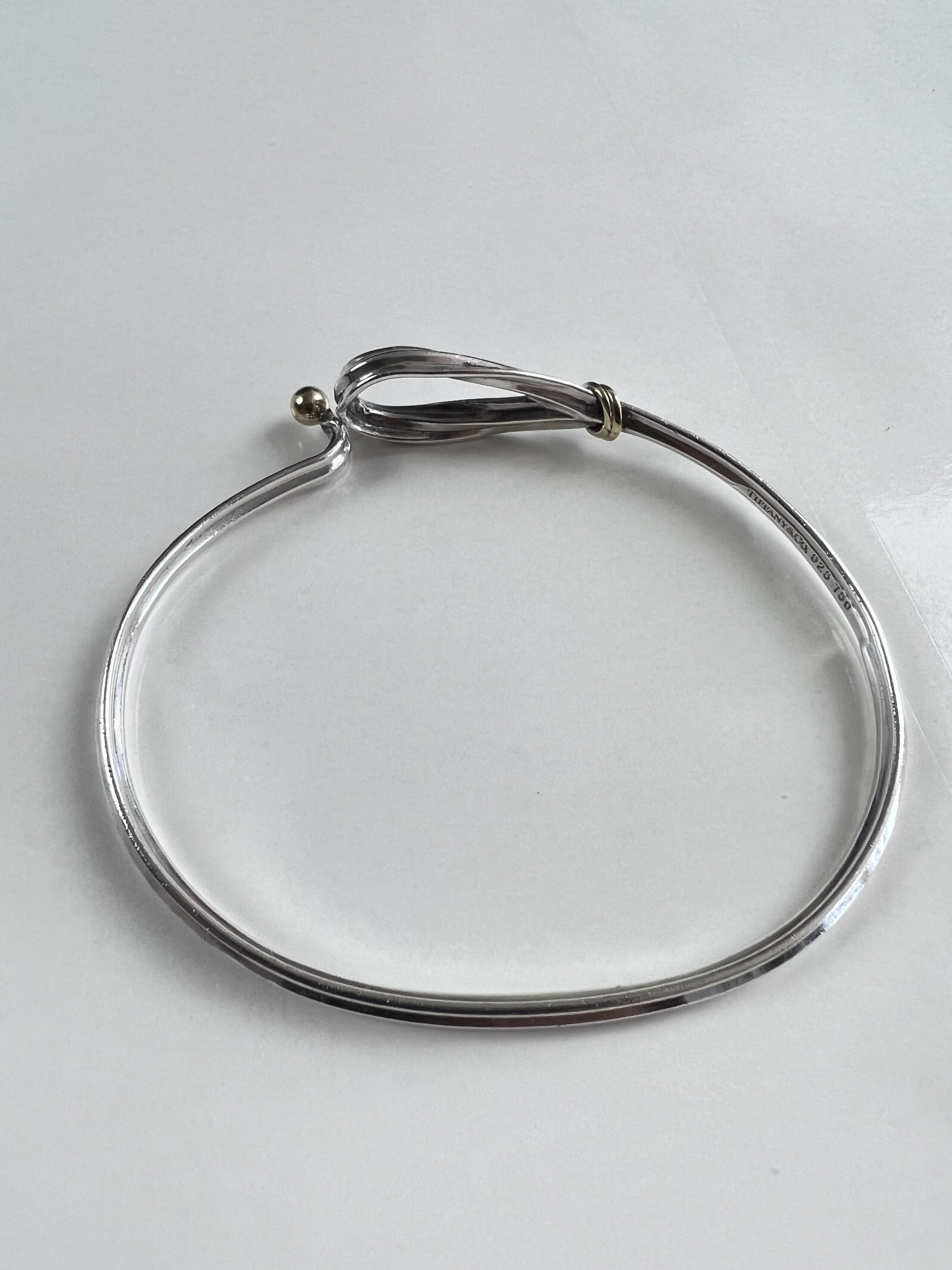 Tiffany & Co. Twist Hook and Eye Bracelet, Gold Silver - Etsy