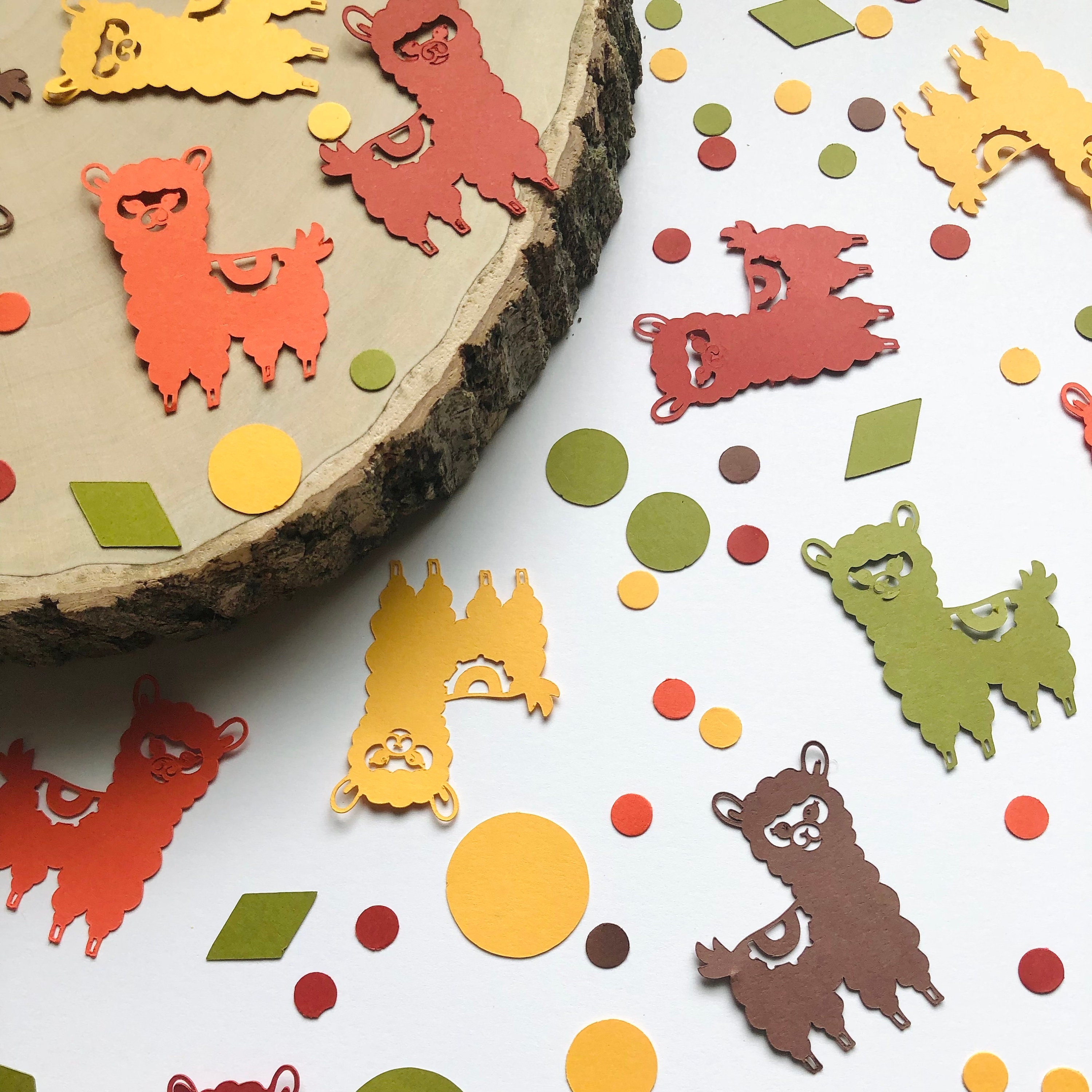 Llama Confetti Llama Fiesta Party Confetti Cactus Llama Baby Shower Decor Southwest Party Confetti