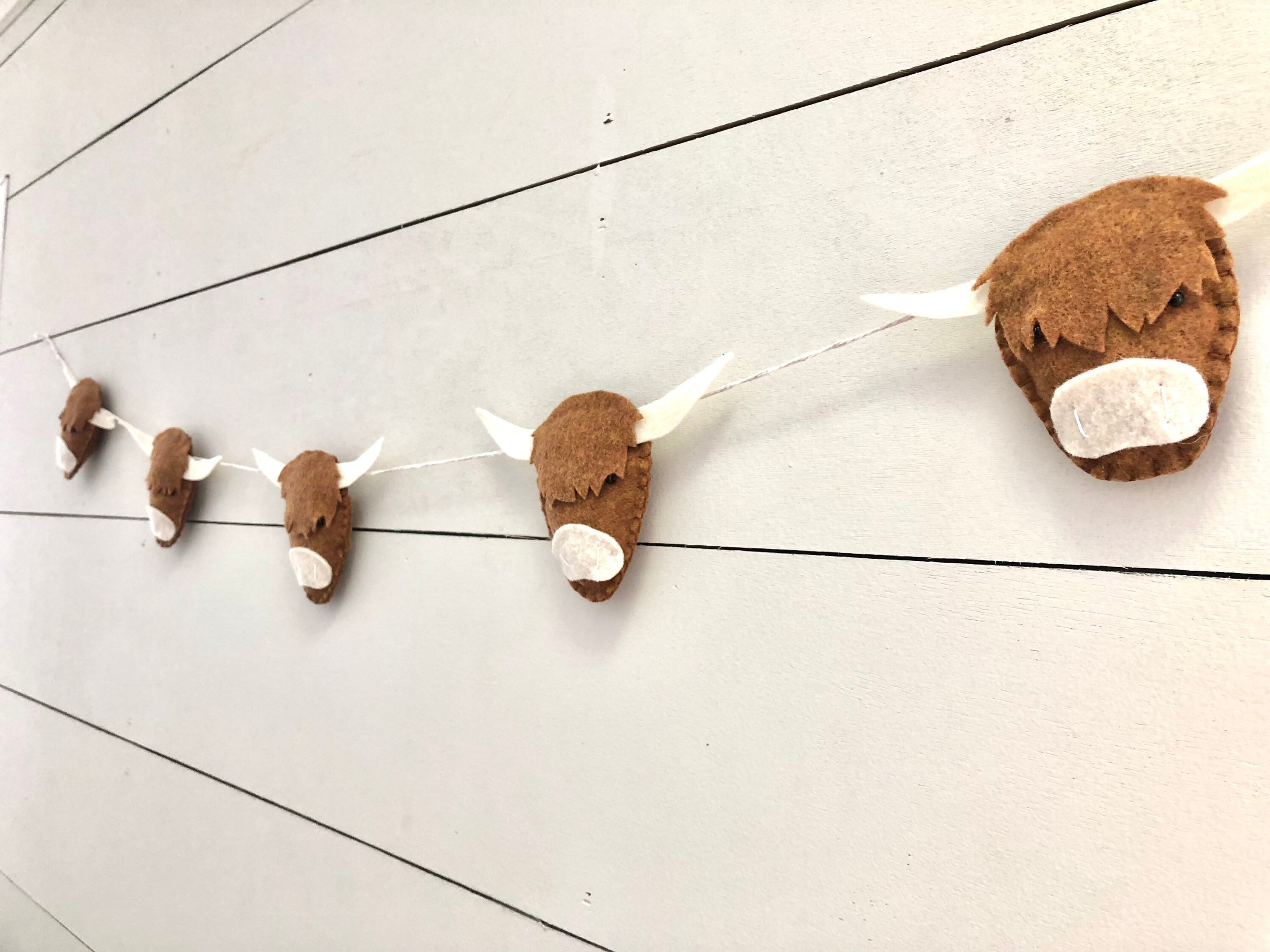 Highland Cow Cattle Garland Cow Farm Country Theme Banner Shower Party Kids Cow Decor Highland Cow Decor Southern Highland