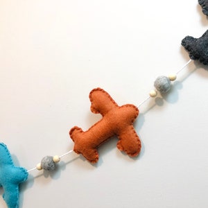 Airplane Garland,  Plane Mountain Banner, Airplane Flying Nursery Decor, Forest Woodland Theme Baby Shower Banner, Airplane Travel Garland