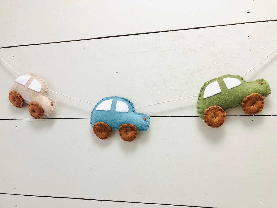 Car Nursery Garland Car Automotive Decor Mobile Theme Car Etsy