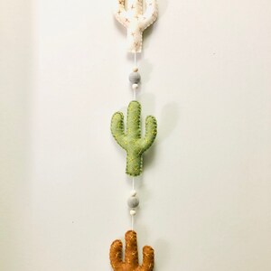 Vertical Cactus Garland Woodland Decor | Cactus Decor | Cactus Baby Shower Decor | Custom Cactus Garland