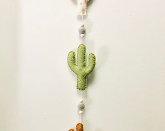 Vertical Cactus Garland Woodland Decor | Cactus Decor | Cactus Baby Shower Decor | Custom Cactus Garland