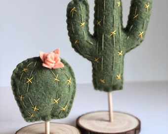 2 st saguaro cactus tafelblad middelpunt, bloeiende cactus deco, zuidwestelijke fiesta thema cactus decor, babyshower bruiloft zuidwesten cactus