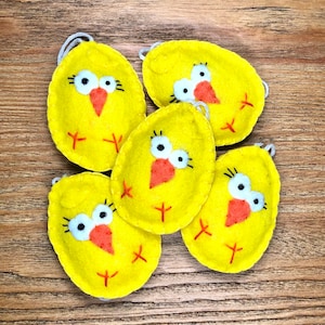5 st paashaas ornamenten kuikenhanger, paasei decorornament, kuiken peep lente boomdecor