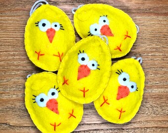 5 st paashaas ornamenten kuikenhanger, paasei decorornament, kuiken peep lente boomdecor