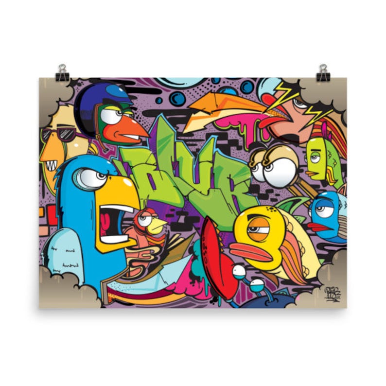Graffiti Art Poster Multiple Sizes Etsy