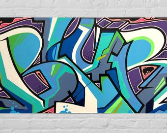 Graffiti Art Canvas / Wall art / original art / room decor / street art canvas