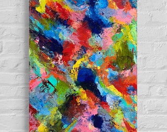 Abstract 18x24” Acrylic Canvas  // Original Art on Canvas // Hand Made // Abstract Painting