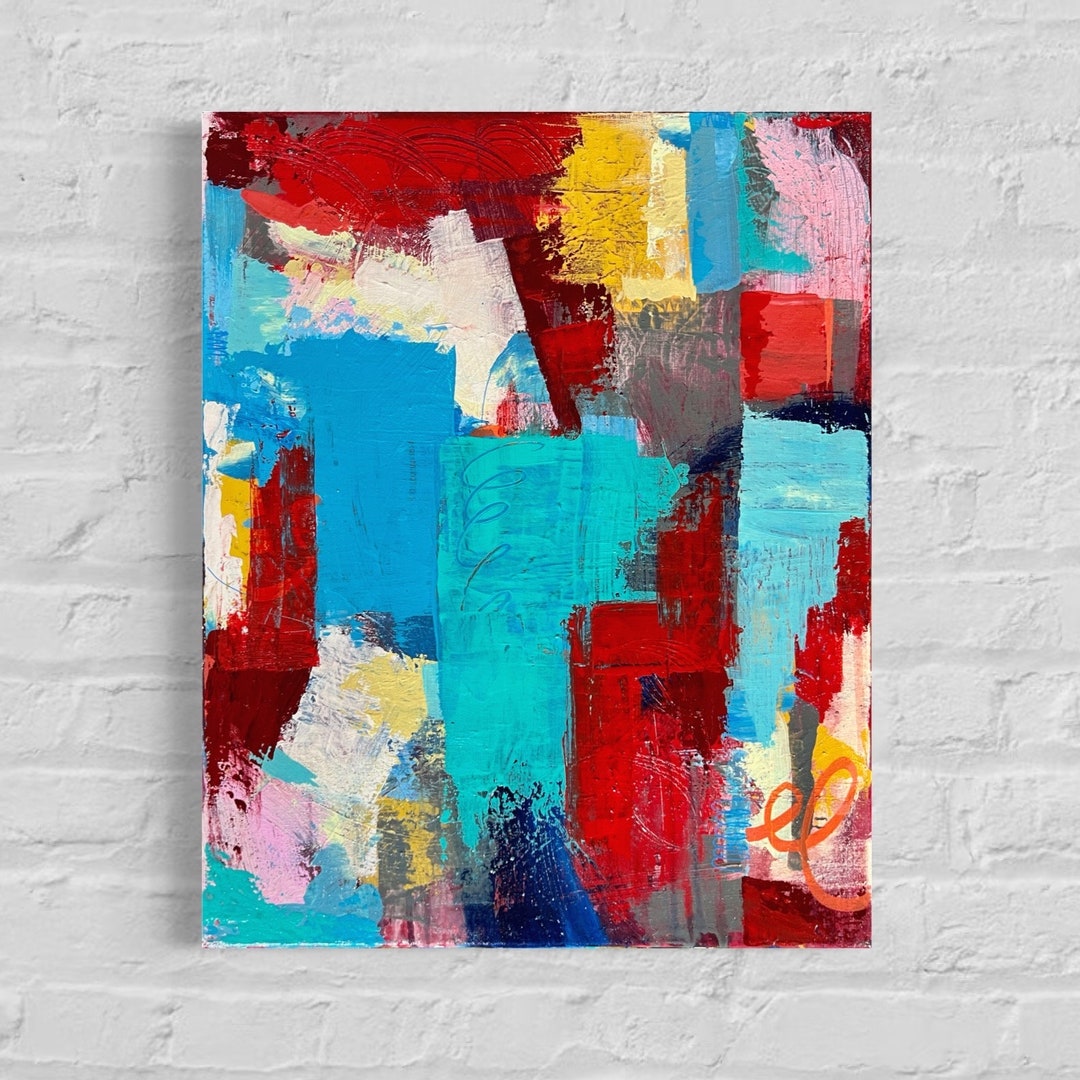 多色抽象アートキャンバス 100_ モダンアート 抽象画 キャンバス3つセット(333mm✖️333mm