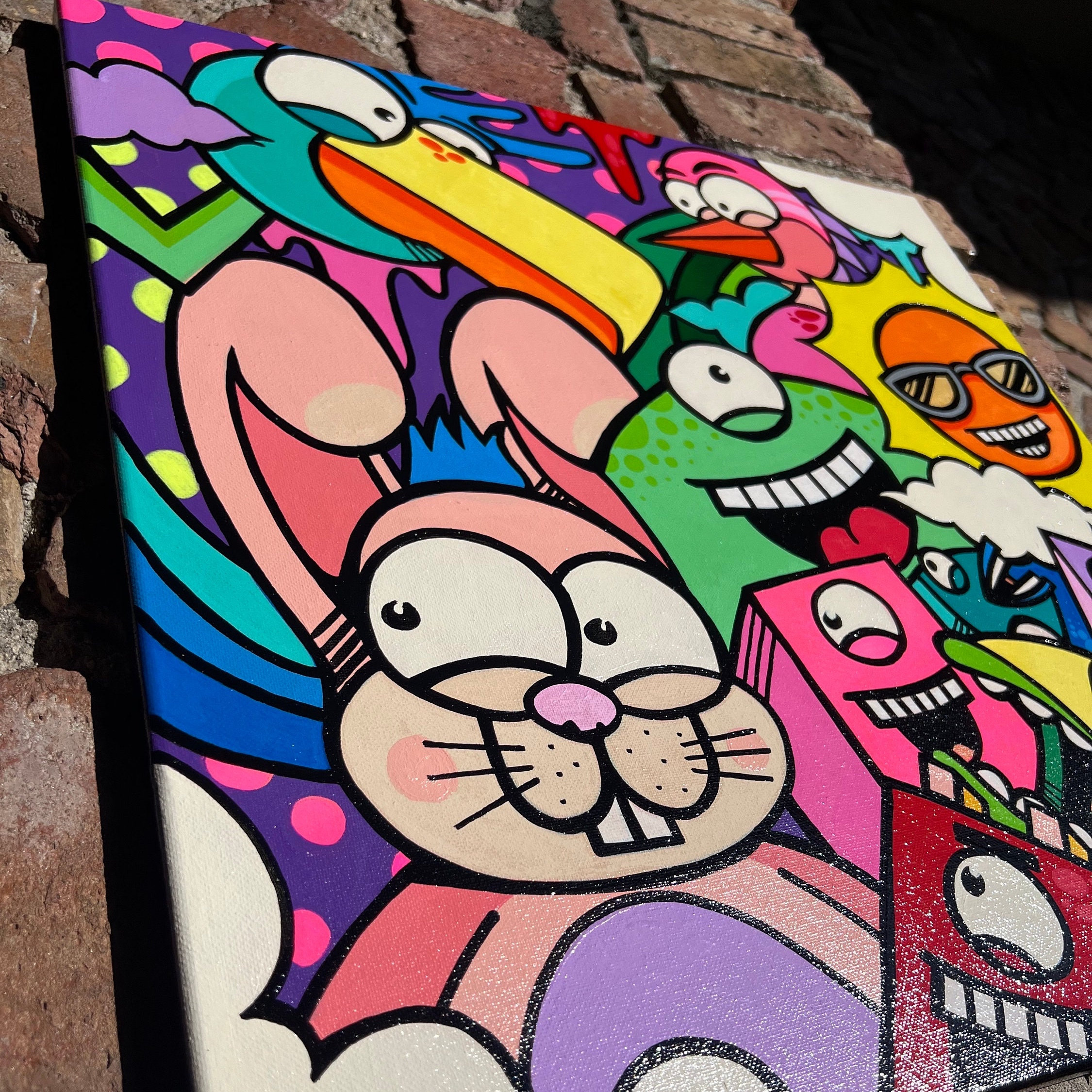 Graffiti Collage / Acrylic Painting / Wall Art / Graffiti Montage ...