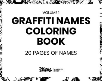 Graffiti Names Coloring Book / Graffiti Names / Custom Names / Coloring Activities / VOL.1 Blur116th