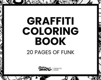 Graffiti Coloring Book / Graffiti Pages / Custom Names / Coloring Activities / Kids ColoringBook