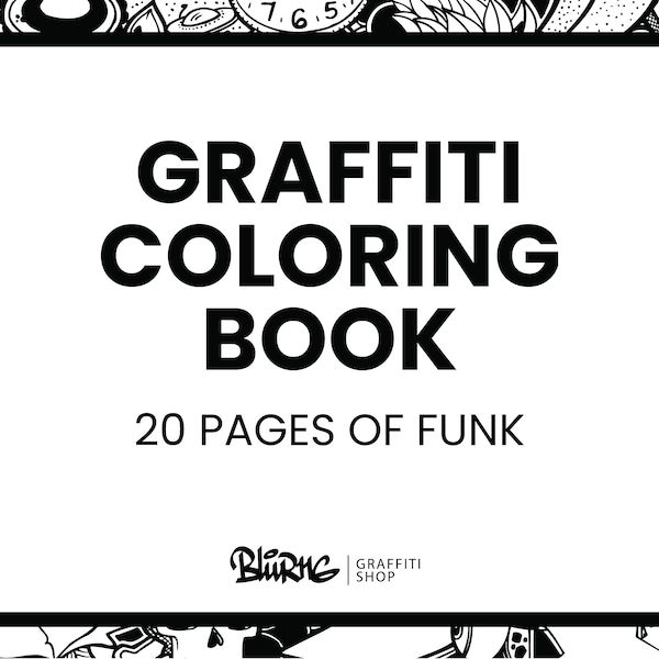 Graffiti Coloring Book / Graffiti Pages / Custom Names / Coloring Activities / Kids ColoringBook