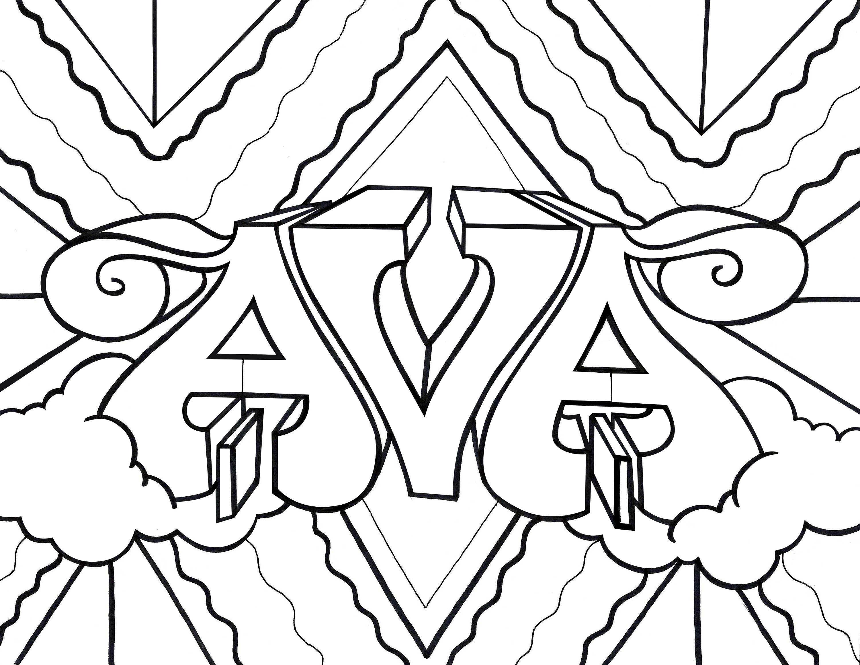 ava name coloring pages