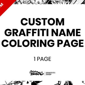 Custom Graffiti Name Coloring Page (Digital Download)
