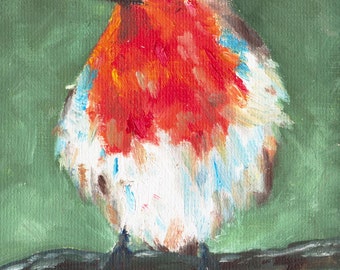 Robin III, original oil painting