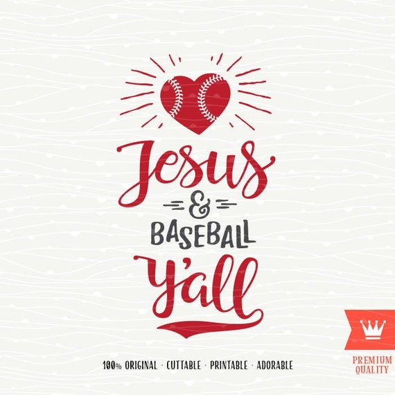 Jesus & Baseball Y'all SVG Decal Cutting File Baseball Etsy