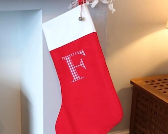 Custom create your own Christmas Stocking from lots of choices Personalised with name initial