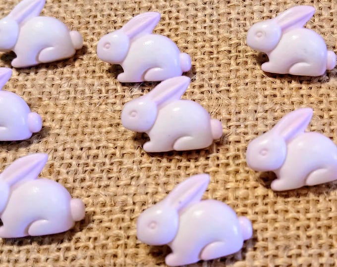 Pale Pink Rabbit Shank Buttons: Baby Knitwear (15mm, Pack of 10)