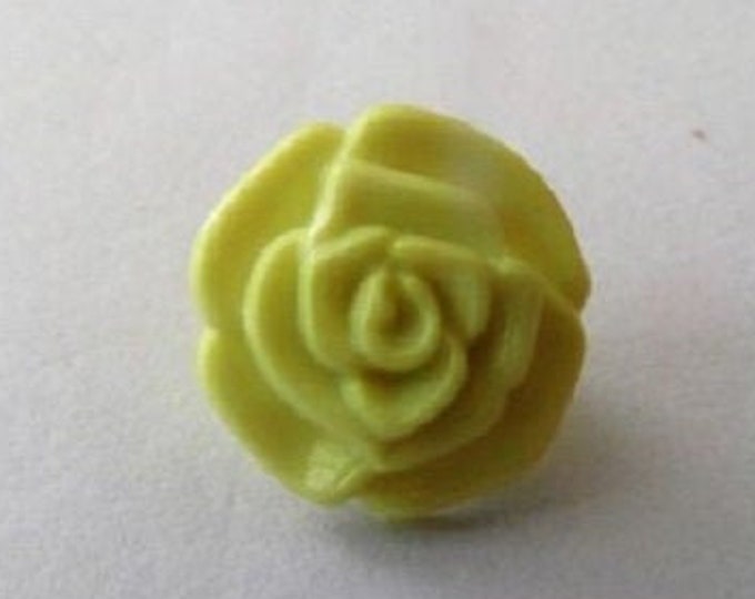 Buttons Lemon Rose Flower Shank Button x 10 size 13mm suitable for baby knitwear Pack of ten