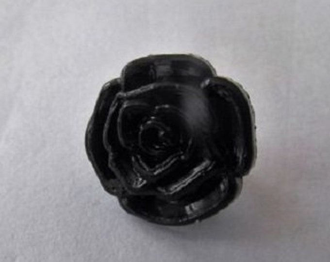 Buttons Black Rose Flower Shank Button sixe 13mm suitable for baby knitwear