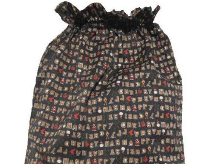 Personalized Happy Christmas-Blue Santa Sack Ruffle Personalised