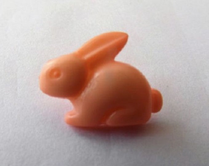 Buttons Peach Rabbit Shank Button x 10 Pack of Ten Bunnies size 15mm suitable for baby knitwear