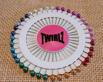 Pearlised 40 Multicoloured headed straight pins suitable for securing Wedding buttonholes and bouquets 3.8cm Pearl pins