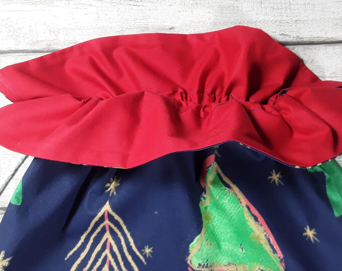 Personalised Christmas Bag Xmas Trees Blue Santa Sack Personalised Noel