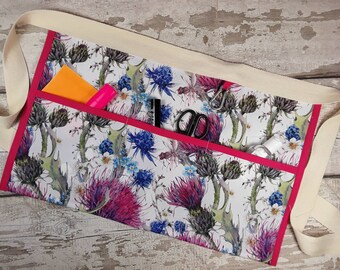 Thistle Waterproof Waist Apron, Teacher Gardening Apron, 3 Pockets