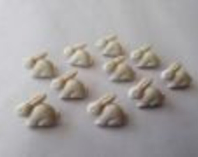 Buttons White Shank Button x 10 Pack of 10 size 15mm Bunny Bunnies suitable for baby knitwear