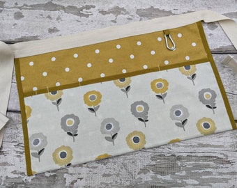 Floral Apron with Pockets and choice of polka dot 100% Cotton