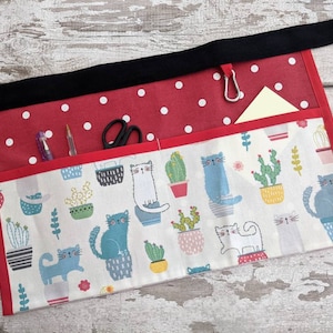 Cats & Cacti Waist Apron: Polka Dot Teacher, Vendor, or Craft Apron