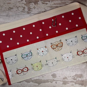 Apron CATS choice of polka dot and pockets, Teacher Apron, Vendor apron, Mothers Day, Birthday gift, Waist Apron, Pocket Apron,Craft apron