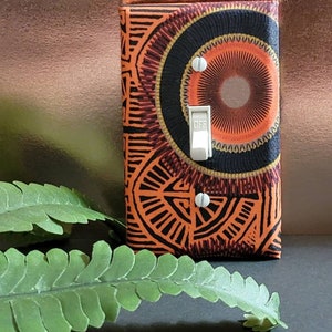 African, Ethnic Design Light Switch Cover Bold Abstact, Home Decor Switchplate by Urban Swazi