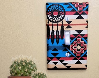 Southwestern Style Decor, Tribal Design Light Switch Cover for Bedroom Decor, Southwest Inspired Wall Art, New Mexico Home by Urban Swazi