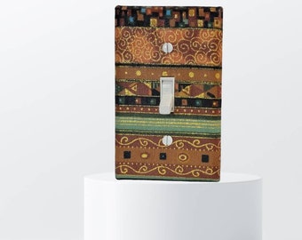 Afro Bohemian, African Inspired, Earth Toned, Home Decor, Light Switch Cover by Urban Swazi