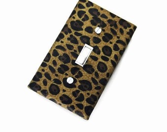 Leopard Print African Inspired Home Decor Light Switch Cover by Urban Swazi