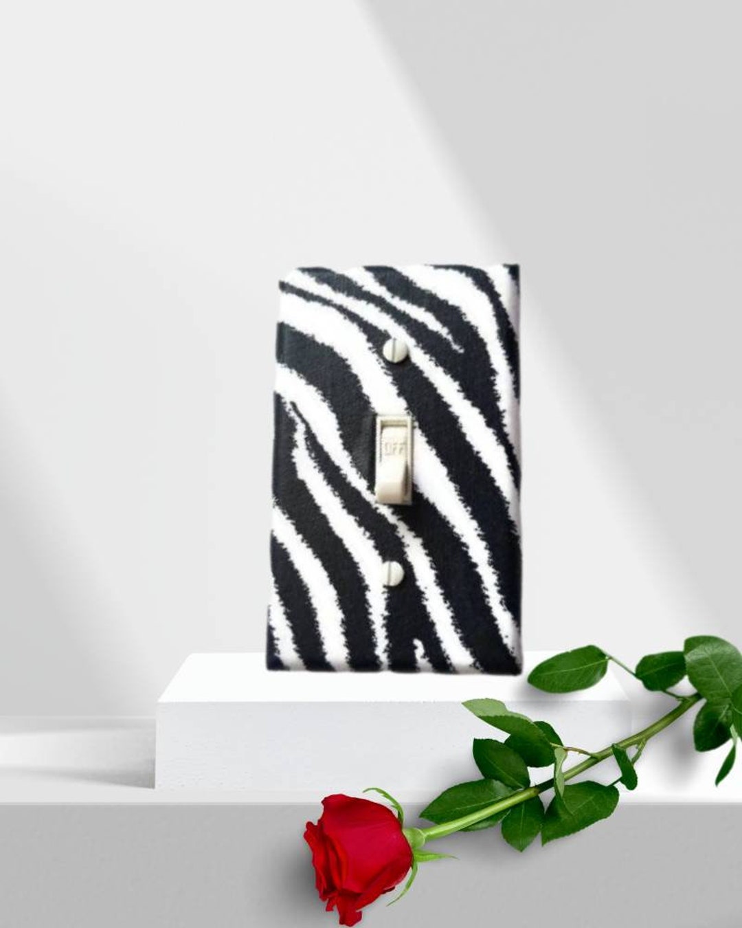 Zebra Print Home Decor, African Safari, Animal Print, Black and White